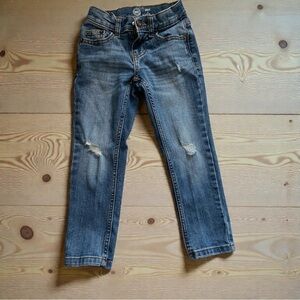 Wonder Nation Little Girls  Grunge Straight Blue Jeans size 4